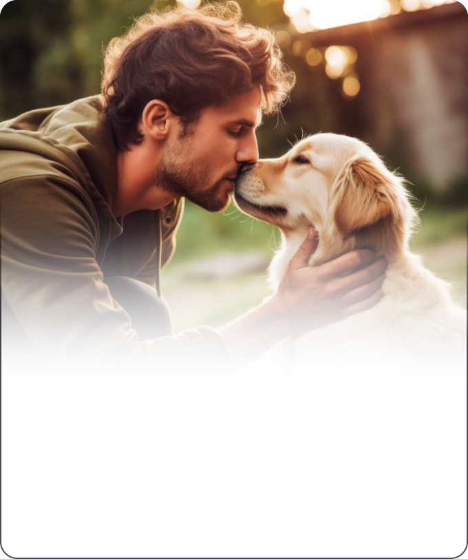 Bacio AI affettuoso con gli animali