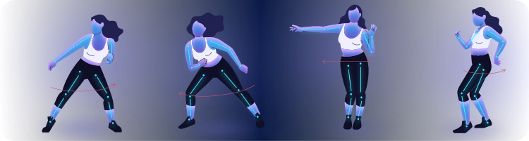 Template video AI body swap dance