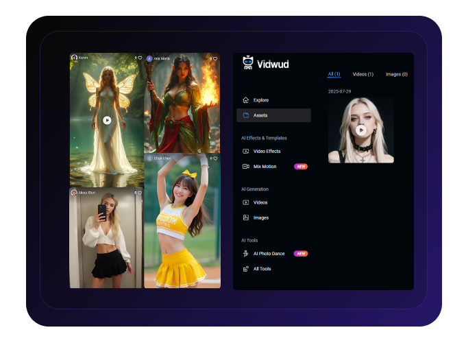 Crea video AI body swap da assets