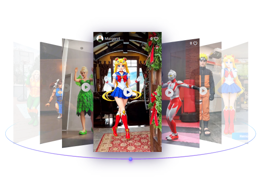 Video AI body swap personaggi anime